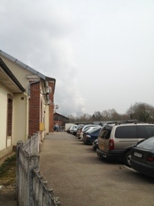 View of the power plants from the railway station