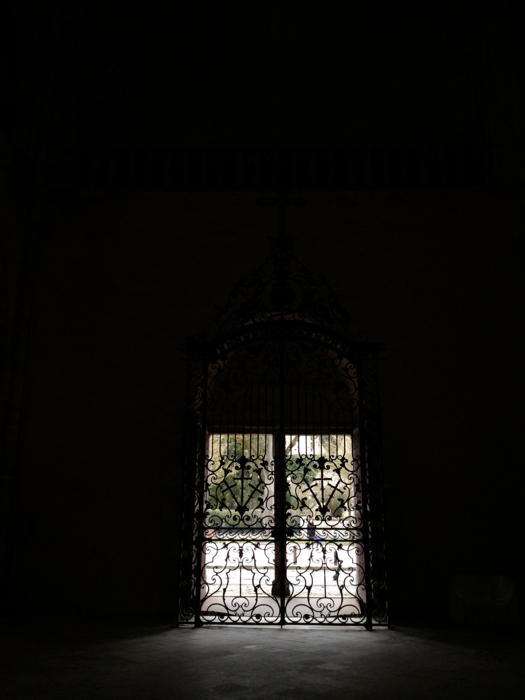 An entrance gate inside the Church